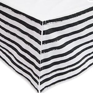 🔳FINAL$15🔚CRIB SKIRT. Little Unicorn Percale . Ink stripe.